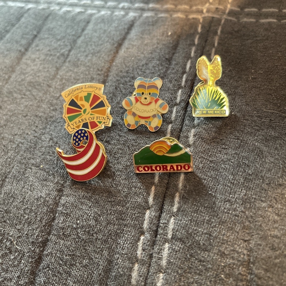 vintage enamel lapel pin lot